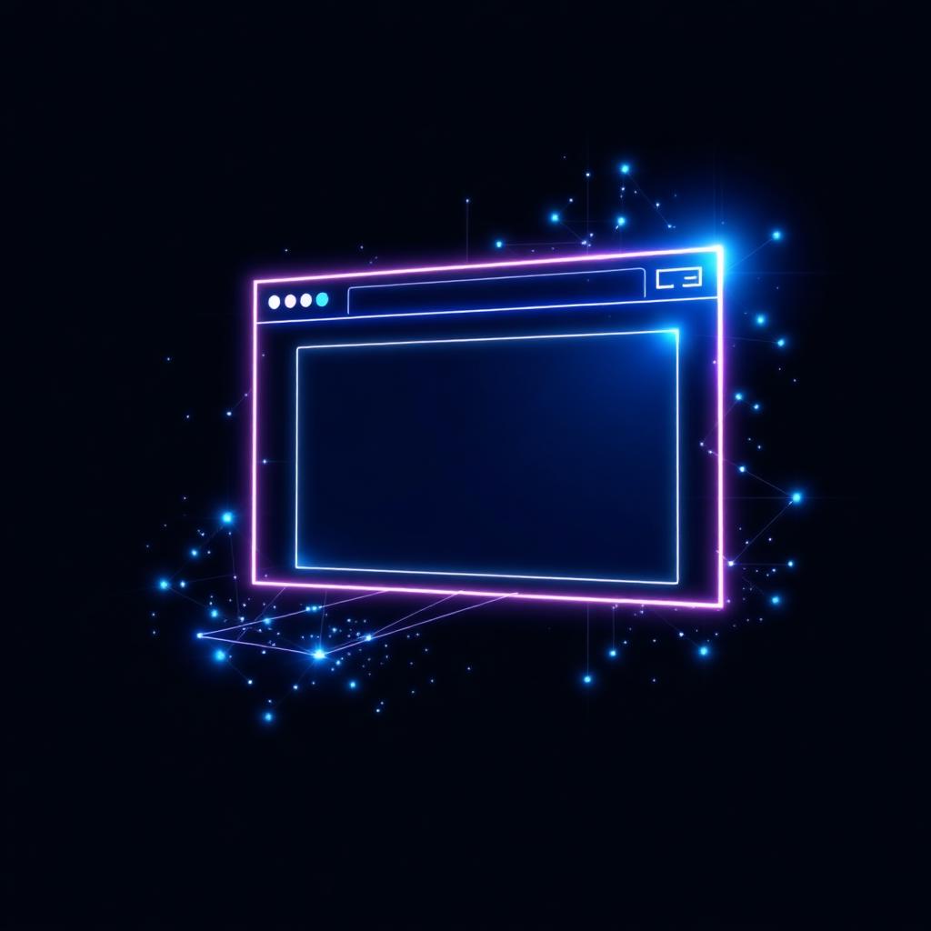 Abstract website wireframe visualization